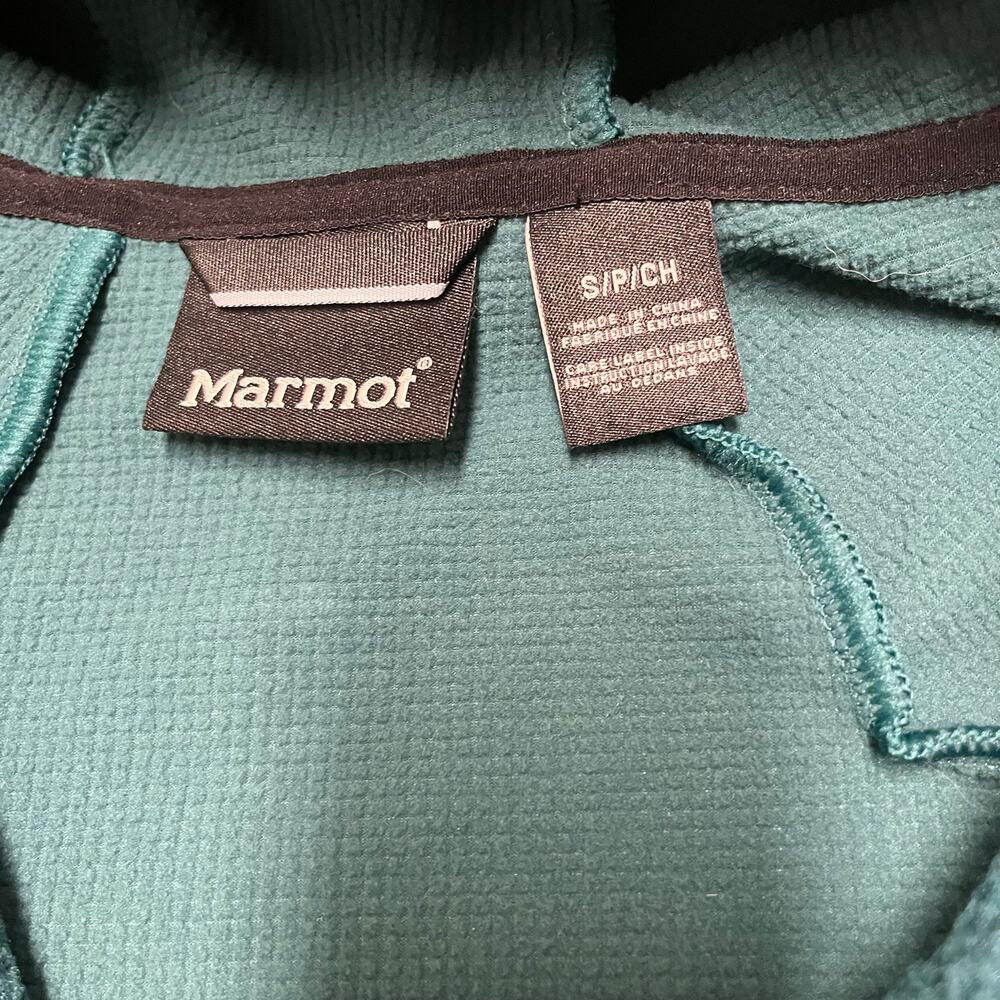 Marmot Moblis Softshell Jacket Womens S Teal Hooded Stretch Gorpcore Windbreaker - Picture 6 of 12